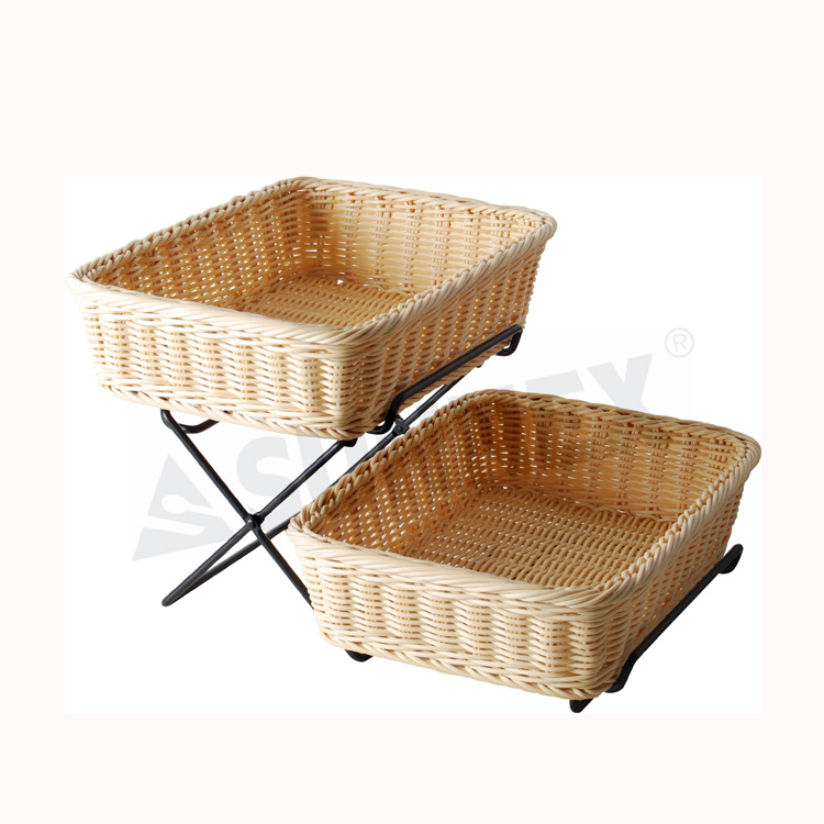 90mm နက်ရှိုင်းသောတစ်ဝက်အရွယ် PP PP Rattan Basket