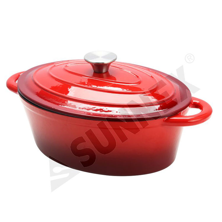 သံသတ္တုကြွေရည် Oval Casserole