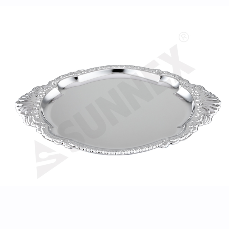 ဘဲဥပုံ Chrome Plated အမှုဆောင် Tray