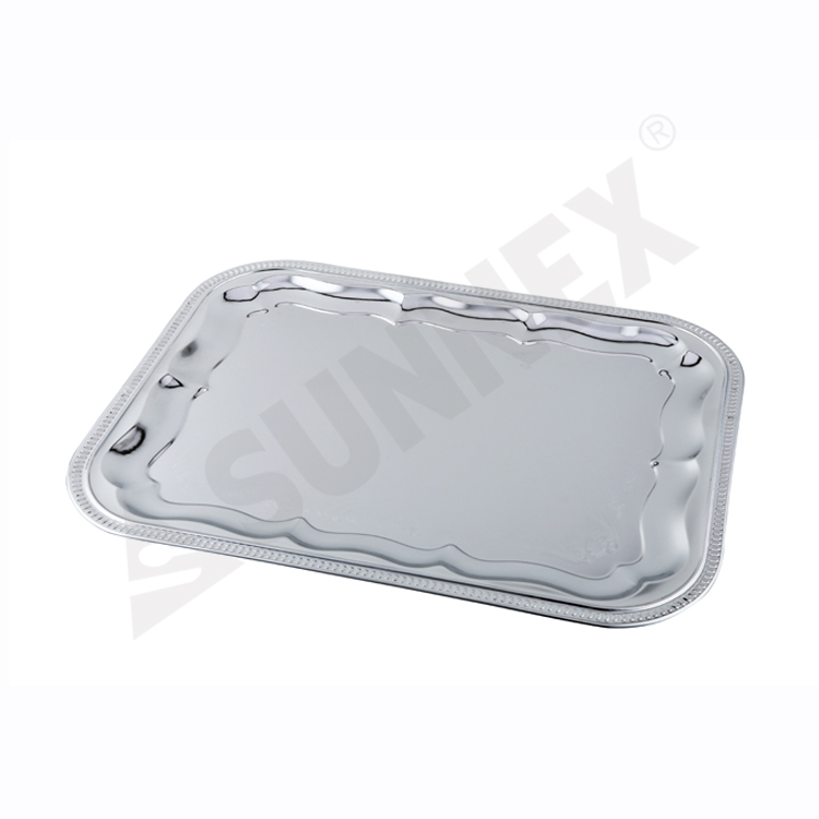 Rectangular Chrome Plated Servay Tray