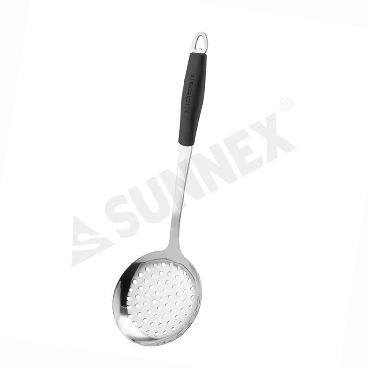 ဆီလီကွန်လက်ကိုင်ပါသော Stainless Steel Wire Skimmer